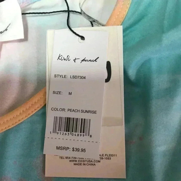 Kiwi and punch Miami swim cover up tie dye size medium - Picture 4 of 10